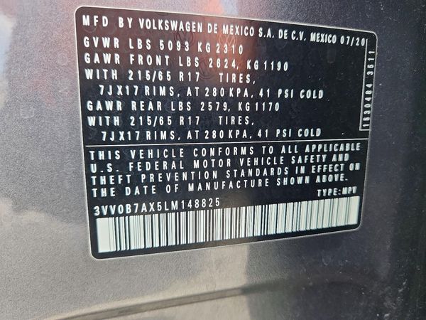2020 VOLKSWAGEN TIGUAN 4Motion S