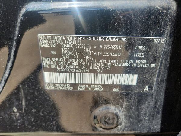 2015 TOYOTA RAV4 XLE (M Grade)