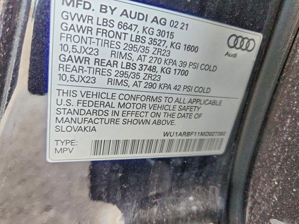 2021 AUDI RS Q8 quattro