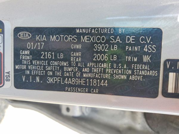 2017 KIA FORTE