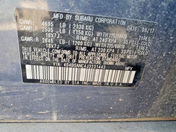 2018 SUBARU OUTBACK