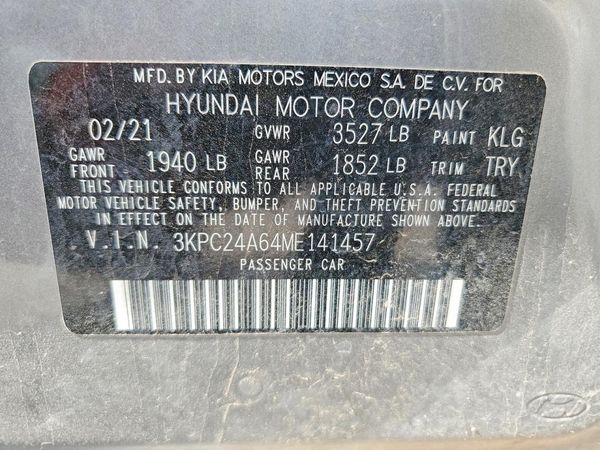 2021 HYUNDAI ACCENT SE & SEL