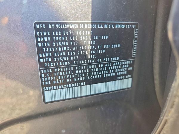 2019 VOLKSWAGEN TIGUAN