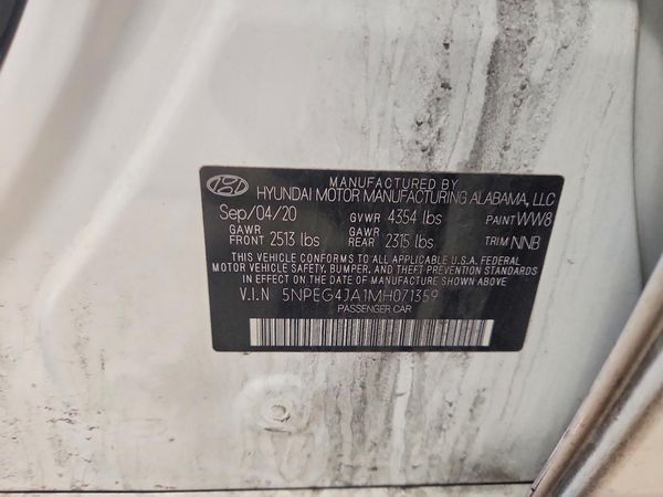 2021 HYUNDAI SONATA SE