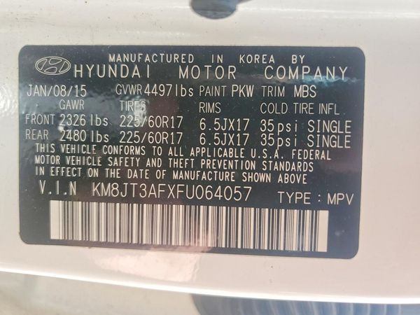 2015 HYUNDAI TUCSON GL (Middle-Low)