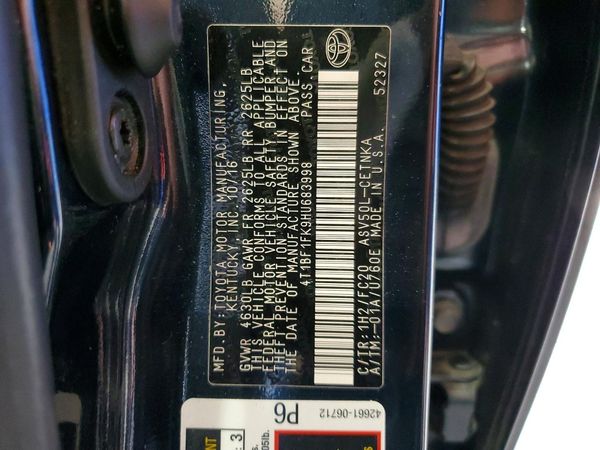 2017 TOYOTA CAMRY LE/SE/XLE/XSE
