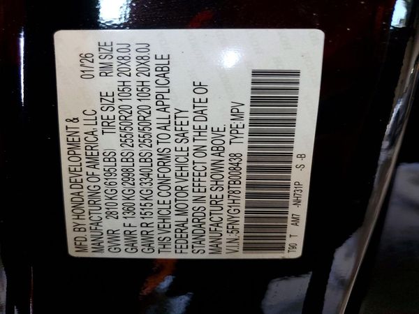 2026 HONDA PILOT Touring/Touring S