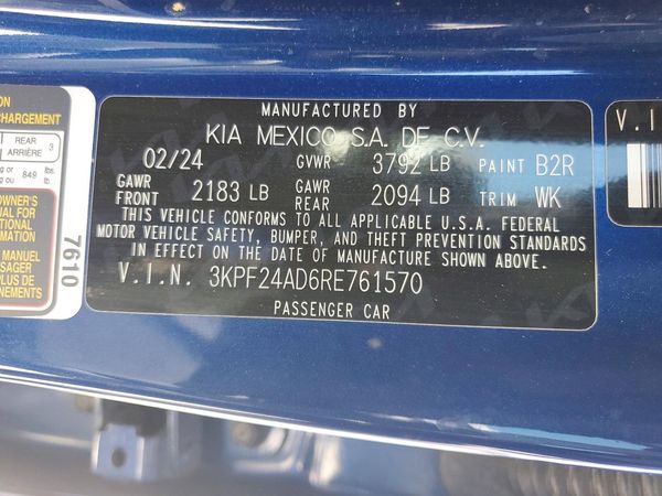 2024 KIA FORTE LX, LXS