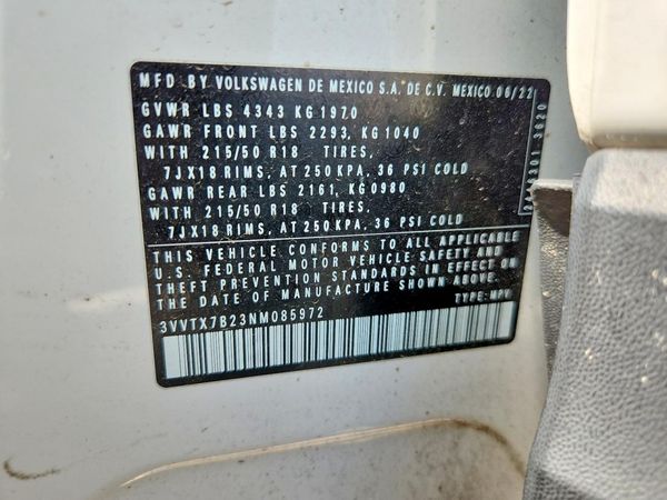 2022 VOLKSWAGEN TAOS