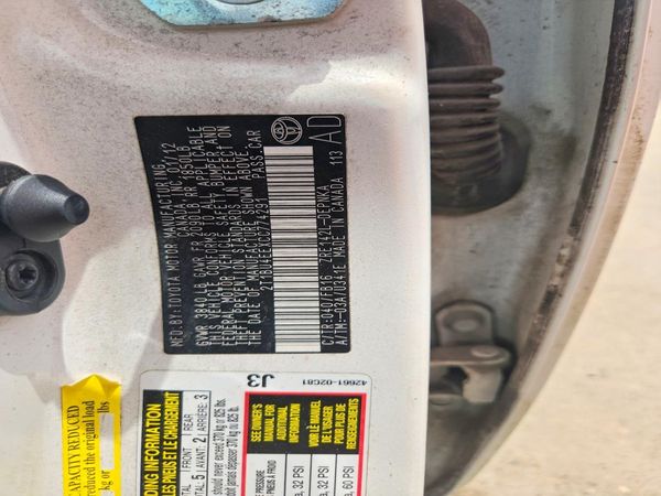2012 TOYOTA COROLLA — VINS
