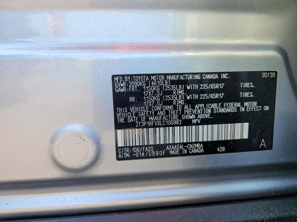 2020 TOYOTA RAV4 XLE