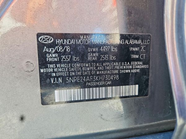 2019 HYUNDAI SONATA Eco Turbo, SE