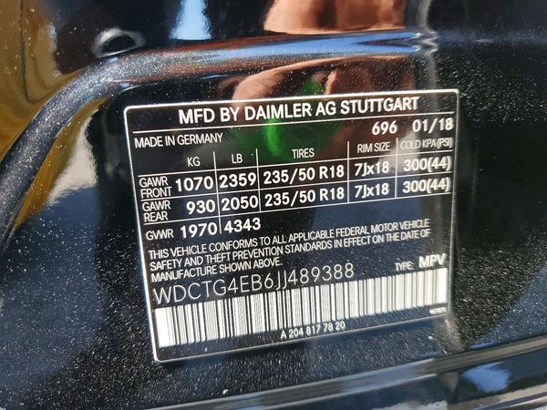 2018 MERCEDES-BENZ GLA GLA250