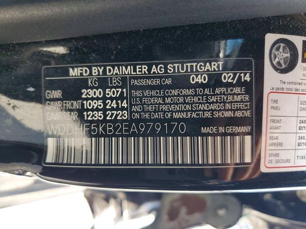 2014 MERCEDES-BENZ E