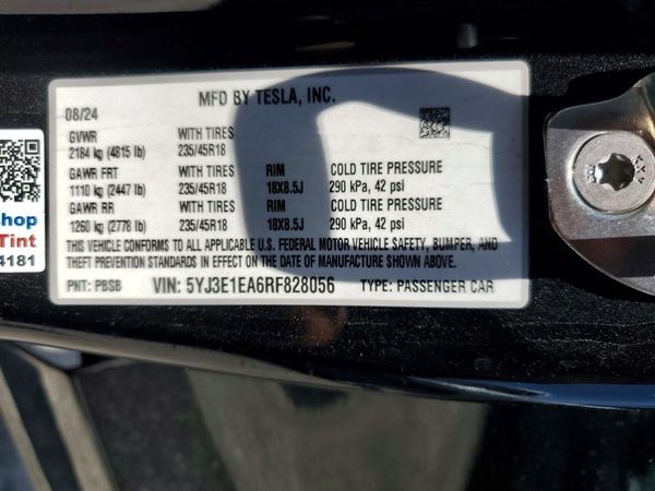 2024 TESLA MODEL 3