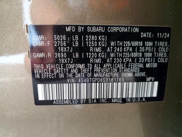 2025 SUBARU OUTBACK