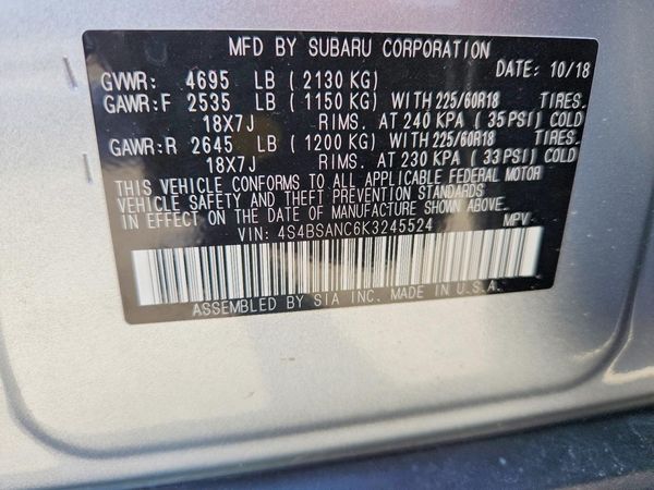 2019 SUBARU OUTBACK Limited+M/R+ES+NAVI