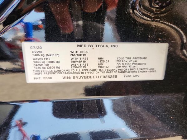 2020 TESLA MODEL Y