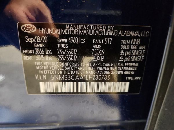 2020 HYUNDAI SANTA FE SEL