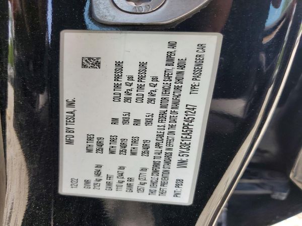 2023 TESLA MODEL 3