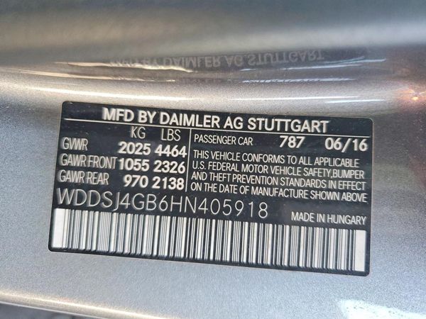 2017 MERCEDES-BENZ CLA CLA250-4M