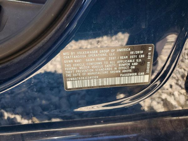 2018 VOLKSWAGEN PASSAT SE, SE w/ Technology