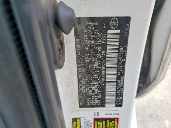 2019 TOYOTA CAMRY L/LE/SE/XLE