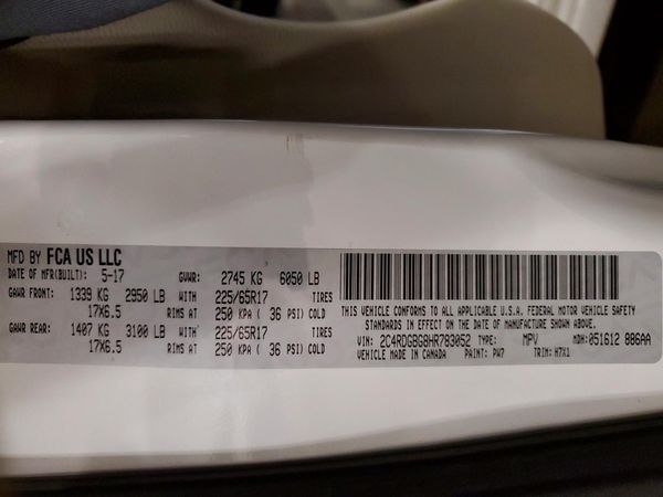 2017 DODGE GRAND CARAVAN SE