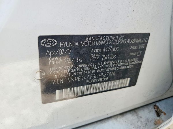 2017 HYUNDAI SONATA