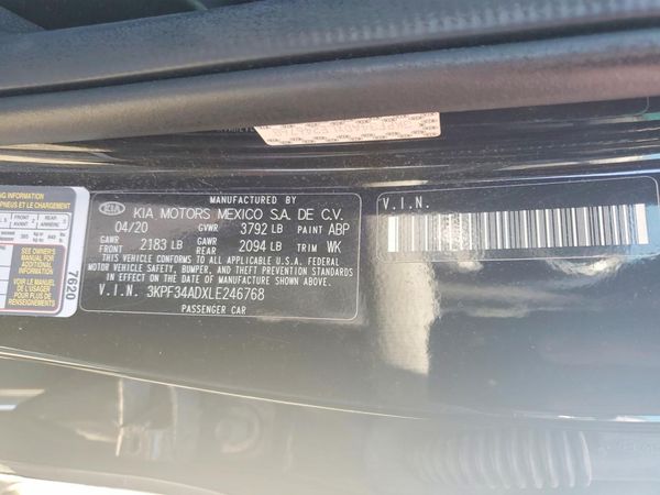 2020 KIA FORTE GT Line