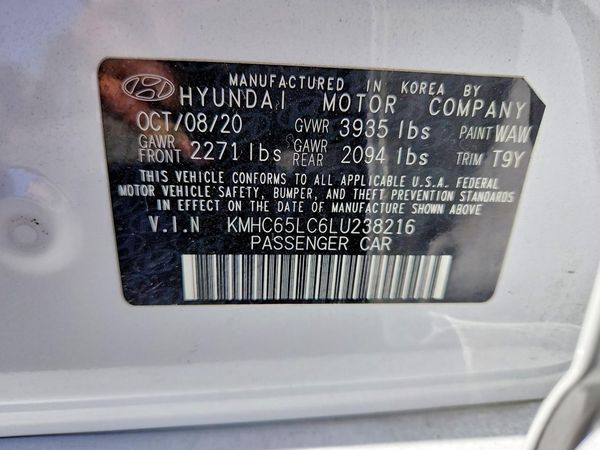2020 HYUNDAI IONIQ Blue