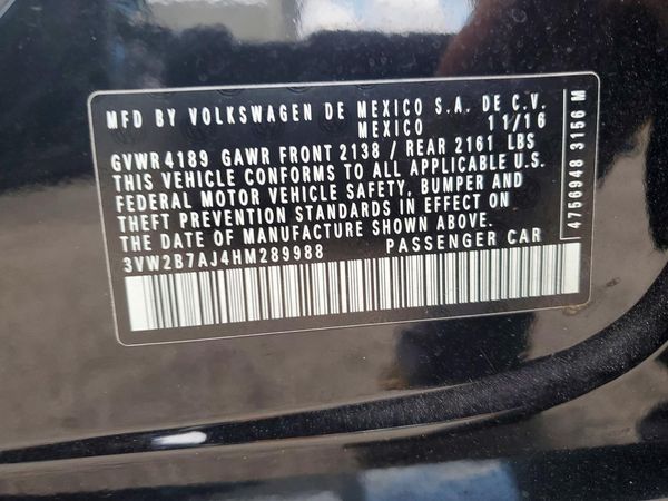 2017 VOLKSWAGEN JETTA