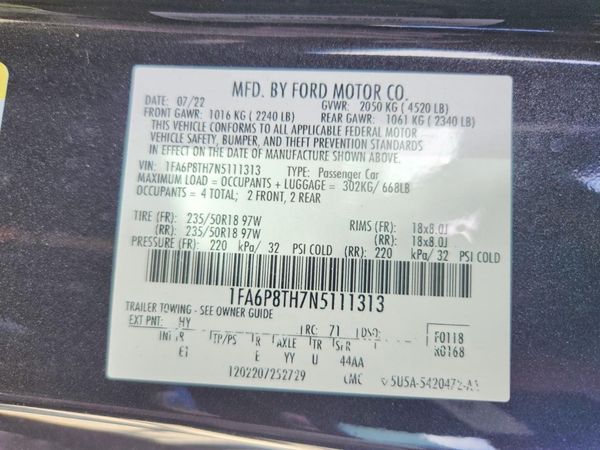 2022 FORD MUSTANG I4 Coupe