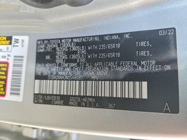 2022 TOYOTA HIGHLANDER XLE