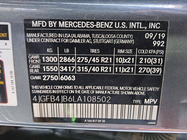 2020 MERCEDES-BENZ GLE GLE350