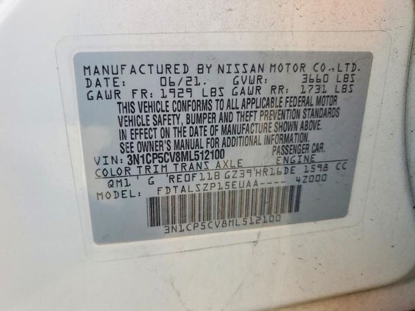 2021 NISSAN KICKS SV