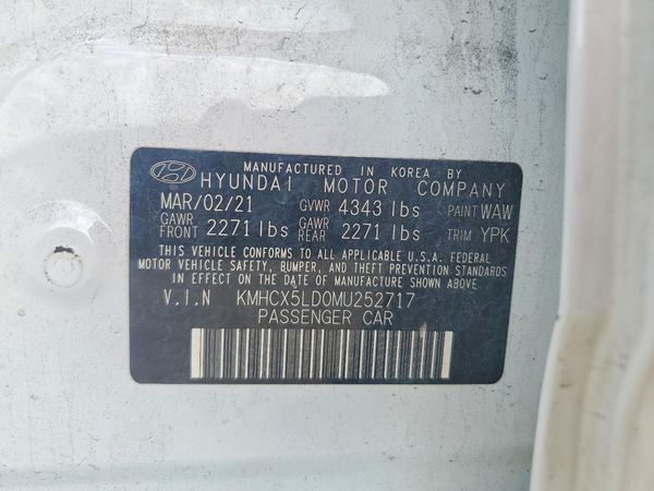 2021 HYUNDAI IONIQ Limited