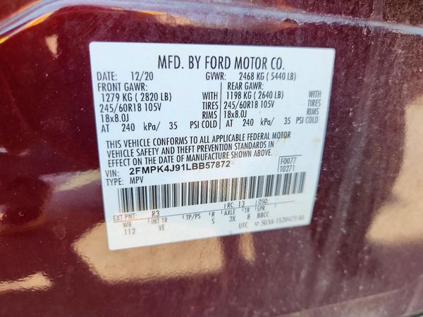 2020 FORD EDGE SEL