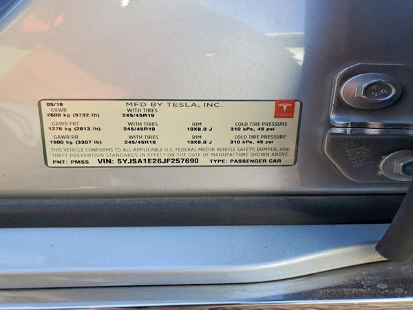 2018 TESLA MODEL S