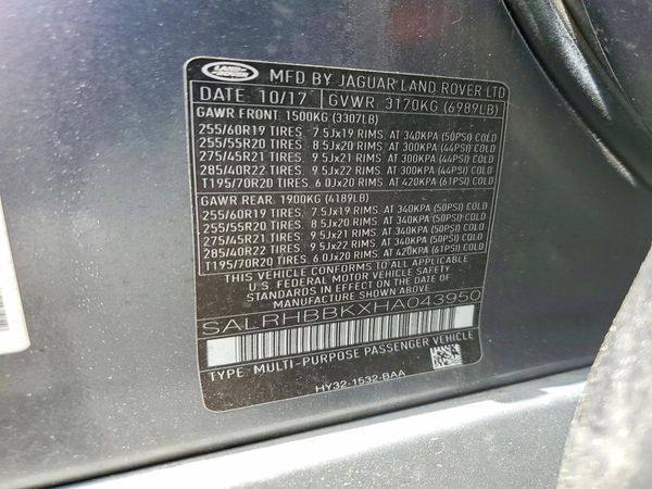 2017 LAND ROVER DISCOVERY HSE Luxury — VINS