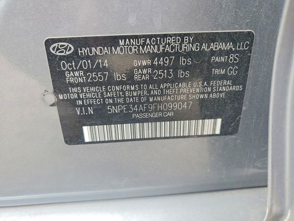 2015 HYUNDAI SONATA