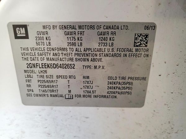 2013 CHEVROLET EQUINOX 1LT