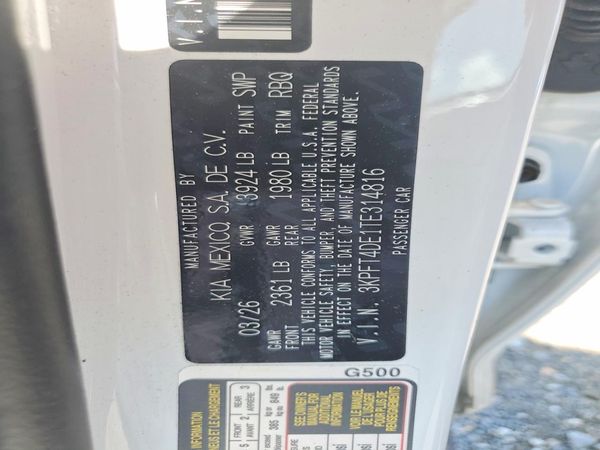2026 KIA K4 LX, LXS — VINS