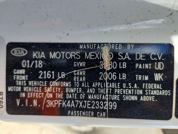 2018 KIA FORTE LX Base