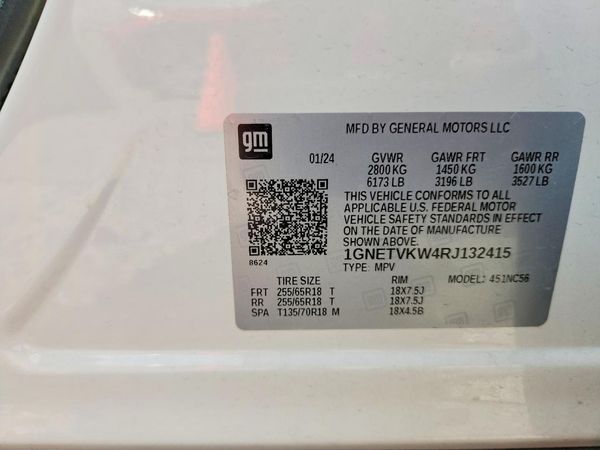 2024 CHEVROLET TRAVERSE LT Cloth — VINS