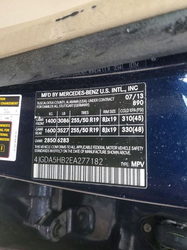 2014 MERCEDES-BENZ ML ML350 4-MATIC