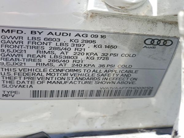 2017 AUDI Q7 quattro Prestige