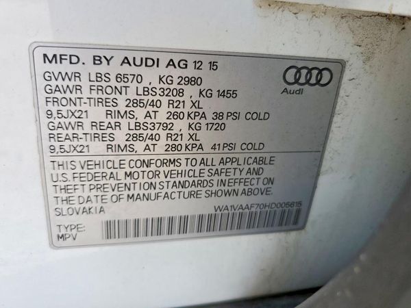 2017 AUDI Q7 quattro Prestige