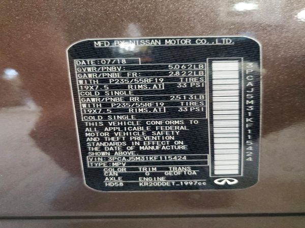 2019 INFINITI QX50