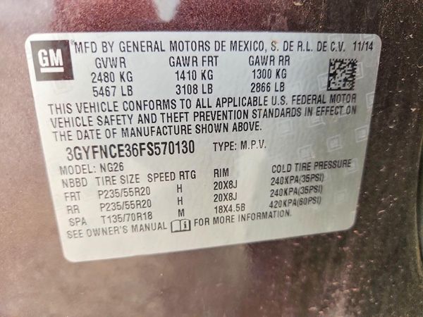 2015 CADILLAC SRX Performance